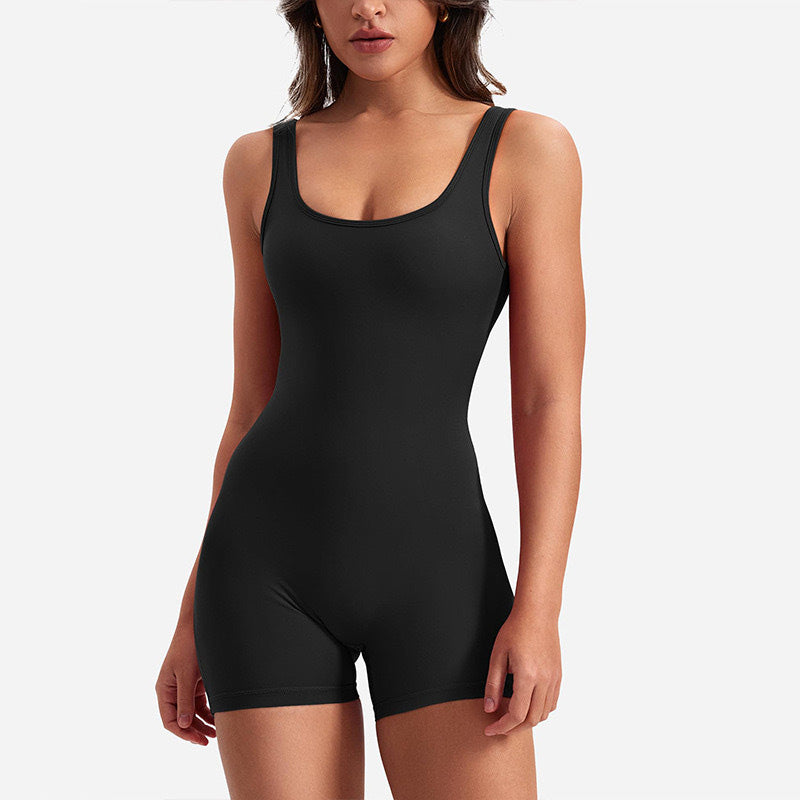 Women Fashion Sexy Backless U-Neck Sports Rompers