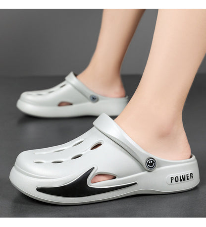 Zapatos casuales con suela gruesa y agujeros antideslizantes para mujer