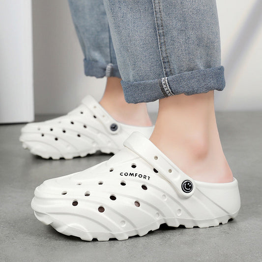 Zapatos casuales de color sólido con suela gruesa y antideslizantes para hombre