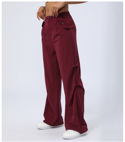 Women Fashion Casual High Waist Quick-Drying Sports Pants
