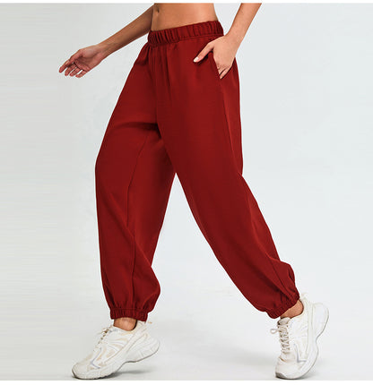 Women Fashion Casual Solid Color Loose Pants