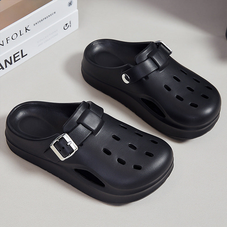 Zapatillas informales con suela gruesa y antideslizantes para mujer