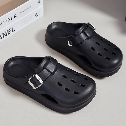 Zapatillas informales con suela gruesa y antideslizantes para mujer
