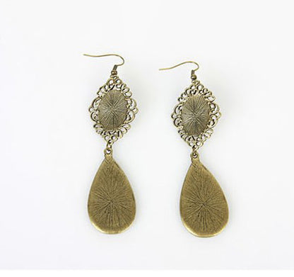 Boucles d'oreilles pendantes en alliage style bohème rétro pour femme