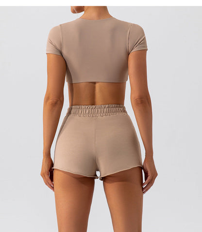 Women Fashion Sexy Solid Color Quick-Drying Yoga Set