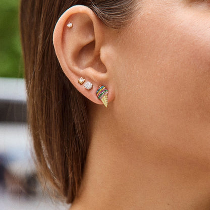 Women Fashion Rhinestone Fruit Earrings Geometric Trendy Jewelry
