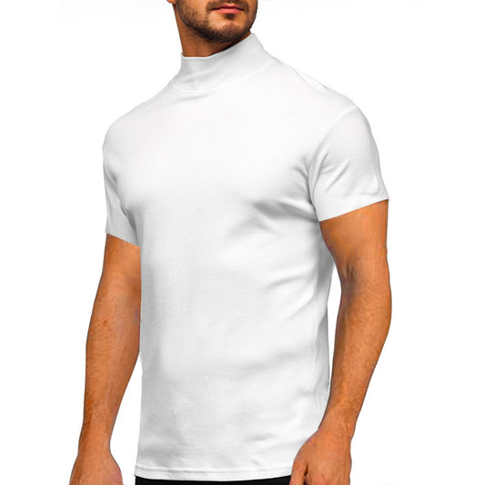 Men Casual Basic Solid Color Short Sleeve T-Shirt
