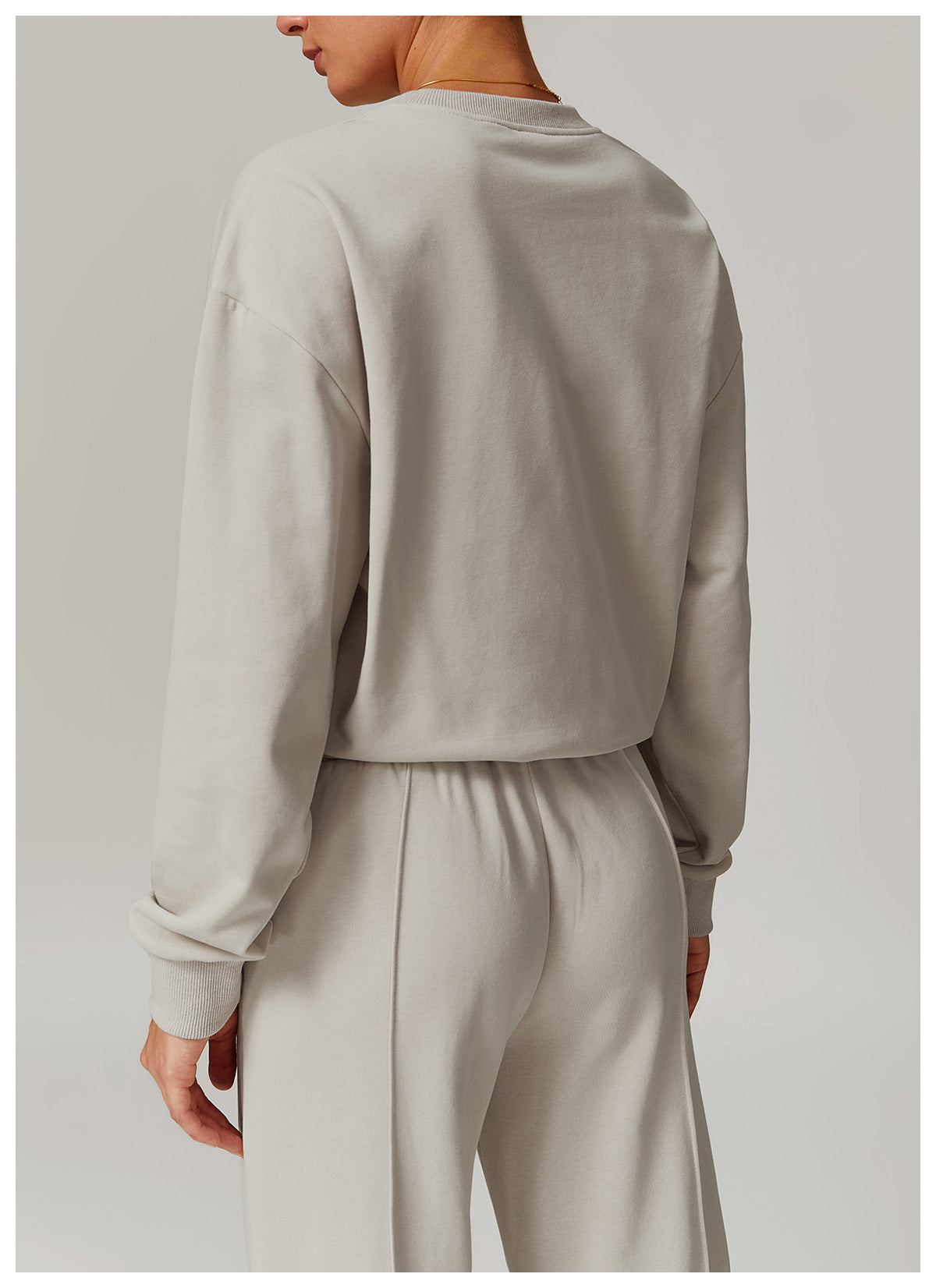 Women Fashion Casual Solid Color Long-Sleeve Sweatshirt