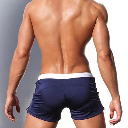 Bañador informal de cintura alta con bloques de color a la moda para hombre