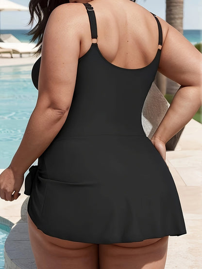 Traje de baño irregular de color sólido sexy de moda para mujer