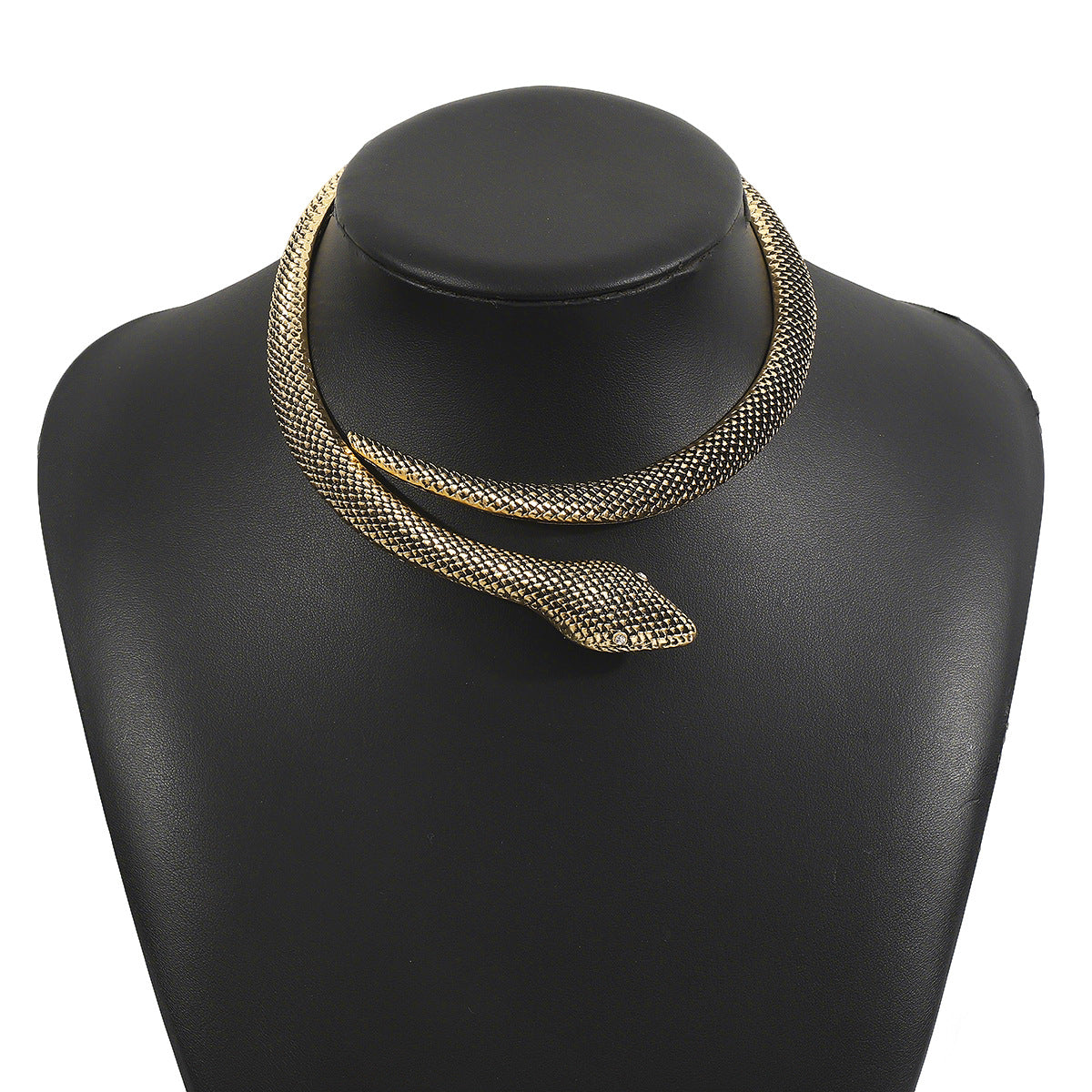 Collar de aleación retro con forma de serpiente para mujer, con colgantes de animales y del zodiaco.