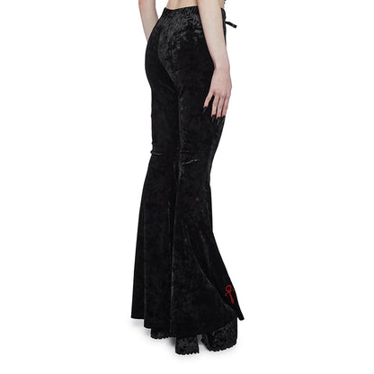 Women Fashion Casual Gothic Cross Embroidered Pants