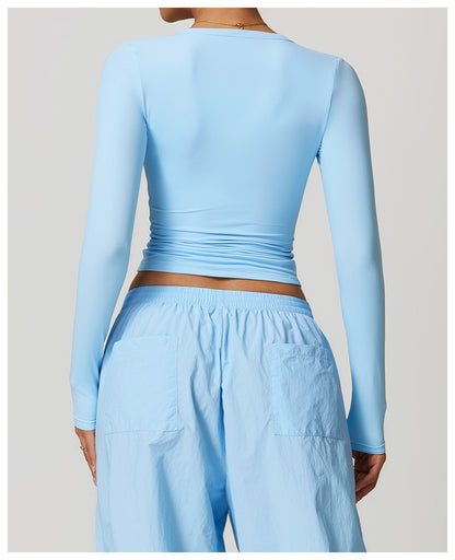 Casual Quick-Drying Long-Sleeve Yoga T-Shirt