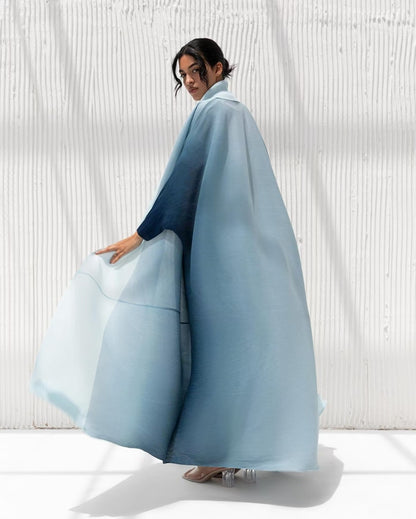 Women Fashion Casual Gradient Long Sleeve Robe Coat