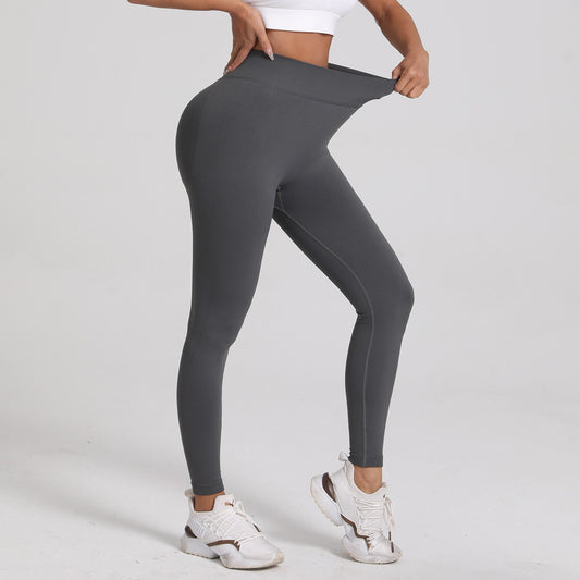 Pantalones de yoga de cintura alta, sexys, de color sólido, a la moda para mujer