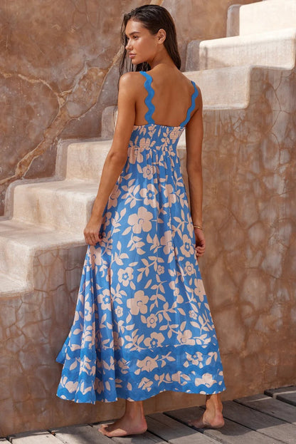 Robe élégante à imprimé floral pour les vacances, à la mode pour femmes
