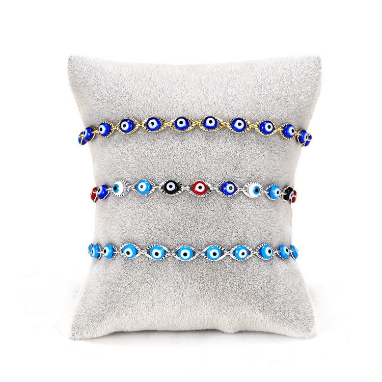 Women Fashion Casual Devil'S Eye Alloy Beads Bracelet