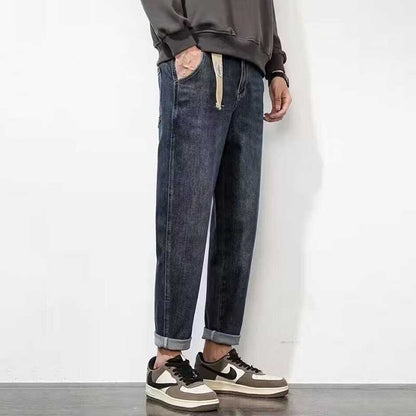 Men Casual Vintage Straight Fit Denim Jeans Made of Cotton
